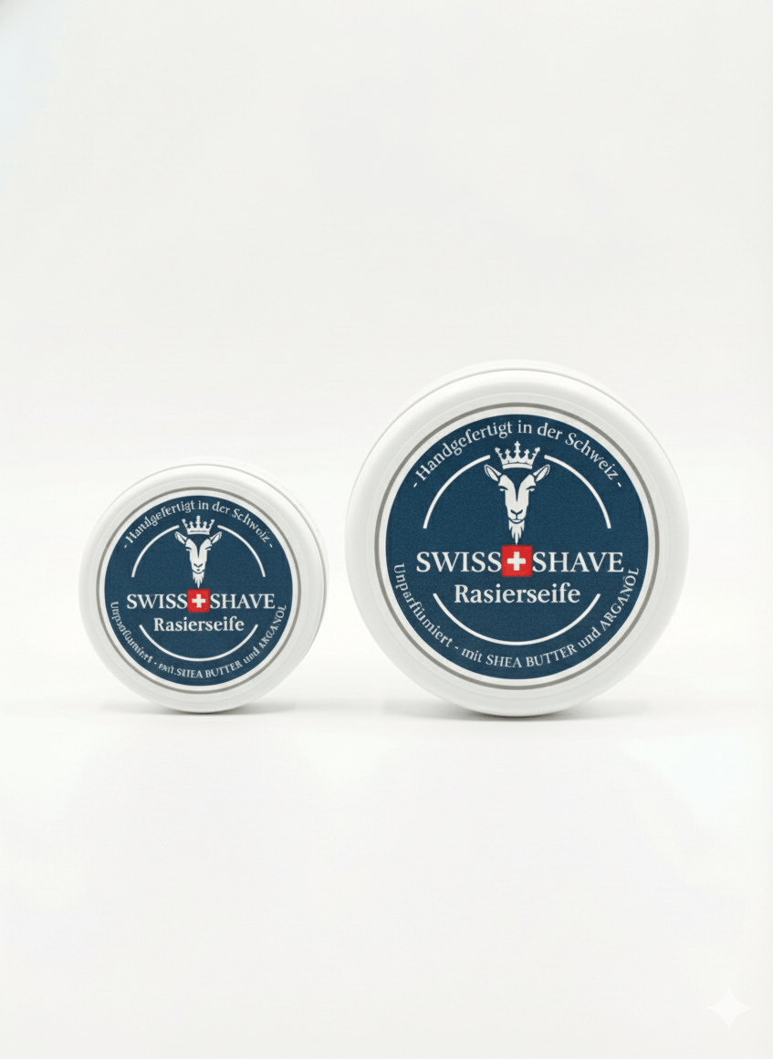 SWISS SHAVE Rasierseife - handgemacht und ohne Duftstoffe. - Premium Rasurprodukt von SwissShave